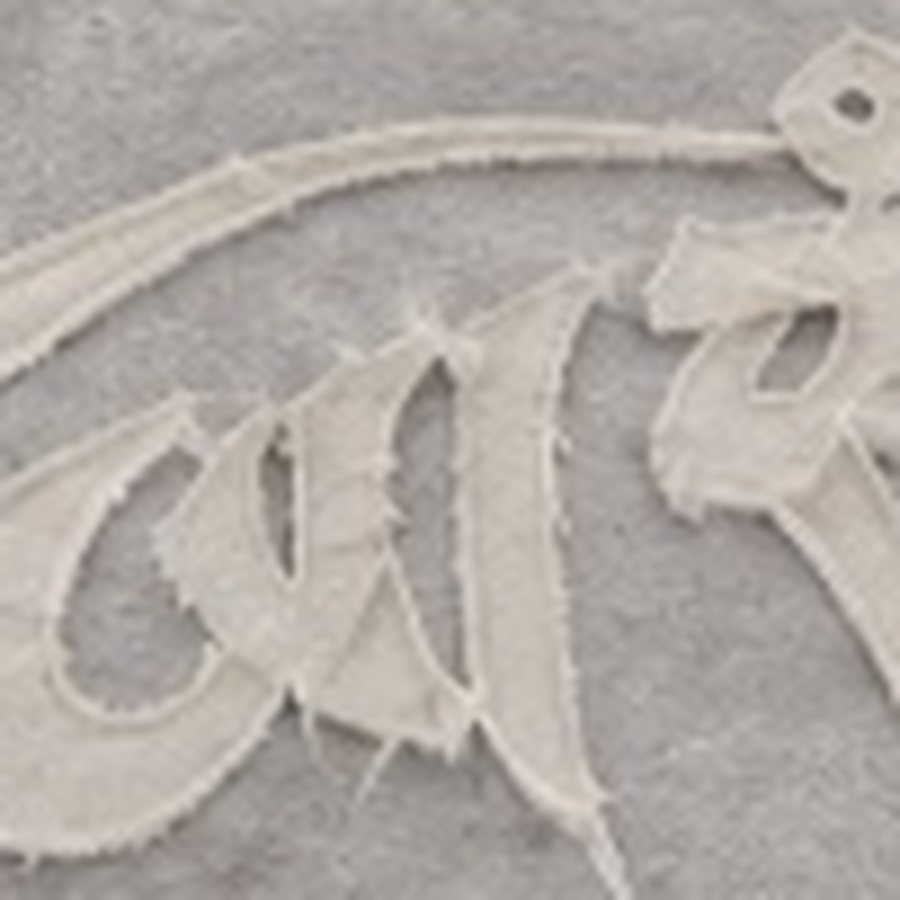 Appliqué detail on the Script Hoodie